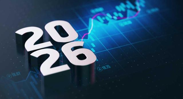 Cambios en NIIF 2026: Nuevo Modelo de Riesgos y Guías PYMES Novedades IASB 2026: Nuevo Modelo de Riesgos y Recursos para PYMES. Imagen del año 2026 escrito sobre el fondo del gráfico financiero